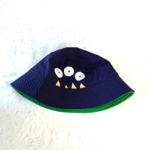 Hanna Andersson Kids Bucket Hat Navy & Green Size Small Toddler Infant Cotton
